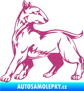 Samolepka Pes 011 levá Ultra Metalic růžová
