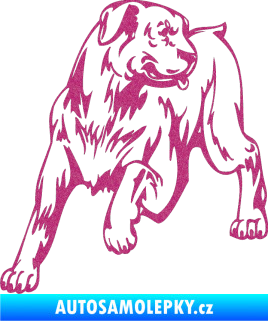 Samolepka Pes 020 levá Ultra Metalic růžová