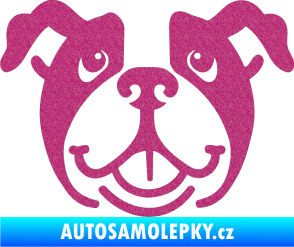Samolepka Pes 069 Buldoček Ultra Metalic růžová