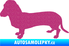 Samolepka Pes 094 levá Baset Ultra Metalic růžová