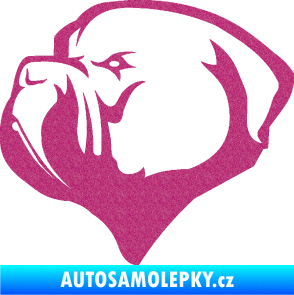Samolepka Pes 116 levá pitbull Ultra Metalic růžová