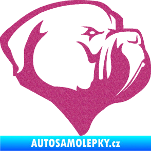 Samolepka Pes 116 pravá pitbull Ultra Metalic růžová