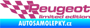 Samolepka Peugeot limited edition levá Ultra Metalic růžová