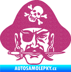 Samolepka Pirát 002 pravá Ultra Metalic růžová