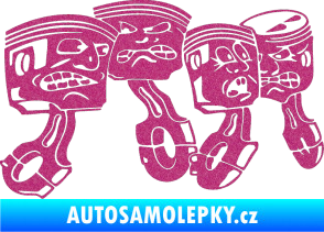 Samolepka Písty pravá Ultra Metalic růžová