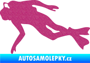 Samolepka Potápěč 002 levá Ultra Metalic růžová