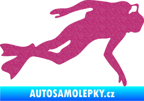 Samolepka Potápěč 002 pravá Ultra Metalic růžová