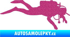 Samolepka Potápěč 003 pravá Ultra Metalic růžová