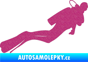 Samolepka Potápěč 005 pravá Ultra Metalic růžová