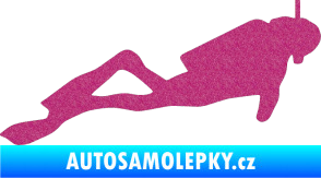Samolepka Potápěč 009 pravá Ultra Metalic růžová