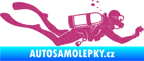 Samolepka Potápěč 011 pravá Ultra Metalic růžová