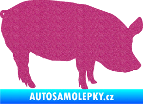 Samolepka Prase 001 pravá Ultra Metalic růžová