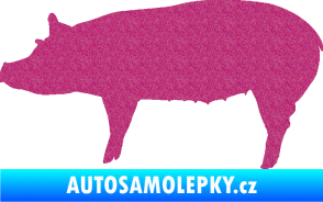 Samolepka Prase 002 levá Ultra Metalic růžová