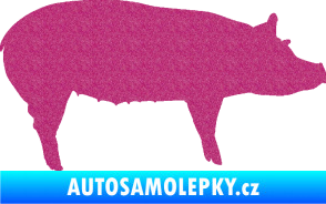 Samolepka Prase 002 pravá Ultra Metalic růžová