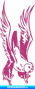 Samolepka Predators 019 pravá sova Ultra Metalic růžová