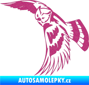 Samolepka Predators 081 levá sova Ultra Metalic růžová