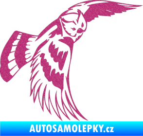 Samolepka Predators 081 pravá sova Ultra Metalic růžová