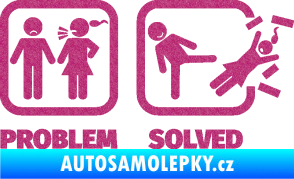 Samolepka Problem? Solved 001 Ultra Metalic růžová
