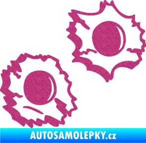 Samolepka Průstřely 001 pravá Ultra Metalic růžová