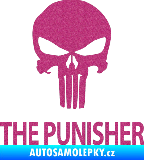 Samolepka Punisher 002 s nápisem Ultra Metalic růžová