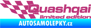 Samolepka Quashqai limited edition levá Ultra Metalic růžová