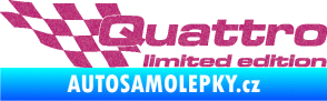 Samolepka Quattro limited edition levá Ultra Metalic růžová