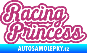 Samolepka Racing princess nápis Ultra Metalic růžová