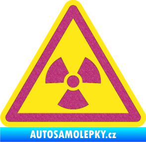Samolepka Radioactive barevný trojúhelník Ultra Metalic růžová