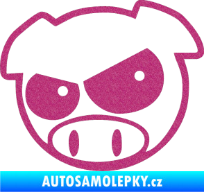 Samolepka Rally pig 002 levá Ultra Metalic růžová