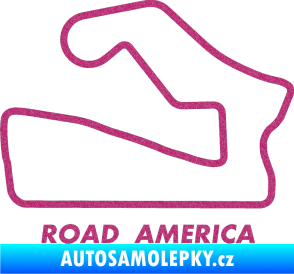 Samolepka Okruh Road America Ultra Metalic růžová