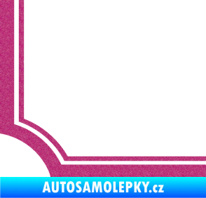 Samolepka Rohová samolepka 004 pravá Ultra Metalic růžová