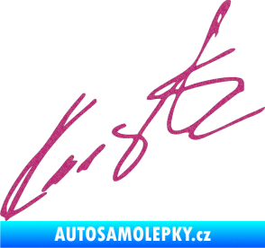 Samolepka Podpis Roman Kresta  Ultra Metalic růžová