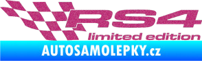 Samolepka RS4 limited edition levá Ultra Metalic růžová