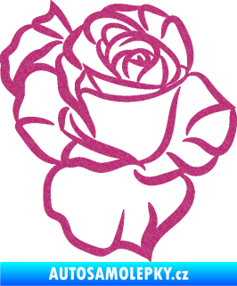 Samolepka Růže 006 pravá Ultra Metalic růžová
