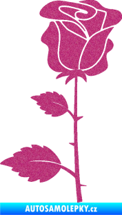 Samolepka Růže 007 levá Ultra Metalic růžová