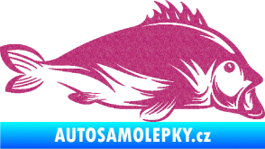 Samolepka Ryba 003 pravá Ultra Metalic růžová