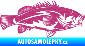 Samolepka Ryba 005 pravá Ultra Metalic růžová