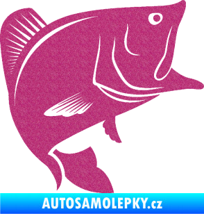 Samolepka Ryba 009 pravá Ultra Metalic růžová