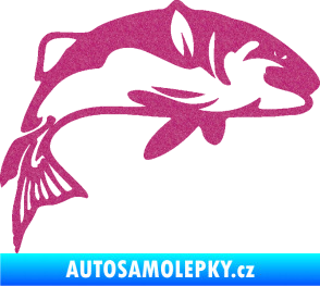 Samolepka Ryba 010 pravá Ultra Metalic růžová