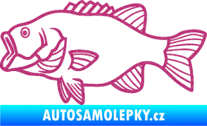 Samolepka Ryba 015 levá Ultra Metalic růžová