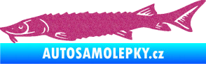 Samolepka Ryba 020 levá jeseter Ultra Metalic růžová