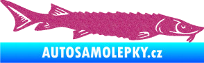 Samolepka Ryba 020 pravá jeseter Ultra Metalic růžová