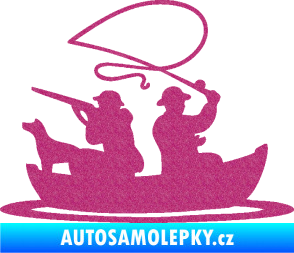 Samolepka Rybaření a lov 001 pravá Ultra Metalic růžová