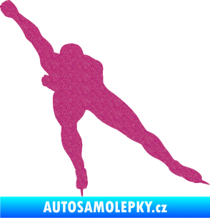 Samolepka Rychlobruslení levá Ultra Metalic růžová