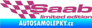 Samolepka Saab limited edition levá Ultra Metalic růžová