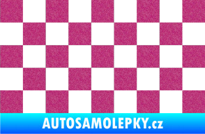 Samolepka Šachovnice 001 Ultra Metalic růžová