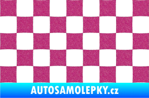 Samolepka Šachovnice 002 Ultra Metalic růžová