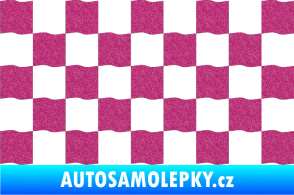 Samolepka Šachovnice 003 Ultra Metalic růžová