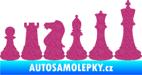 Samolepka Šachy 001 pravá Ultra Metalic růžová