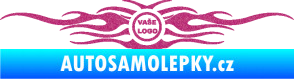 Samolepka Samolepka na zadní sklo plameny se znakem Ultra Metalic růžová